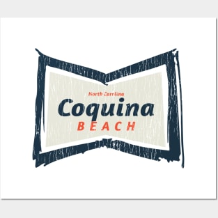 Coquina Beach, NC Summertime Vacationing Bowtie Sign Posters and Art